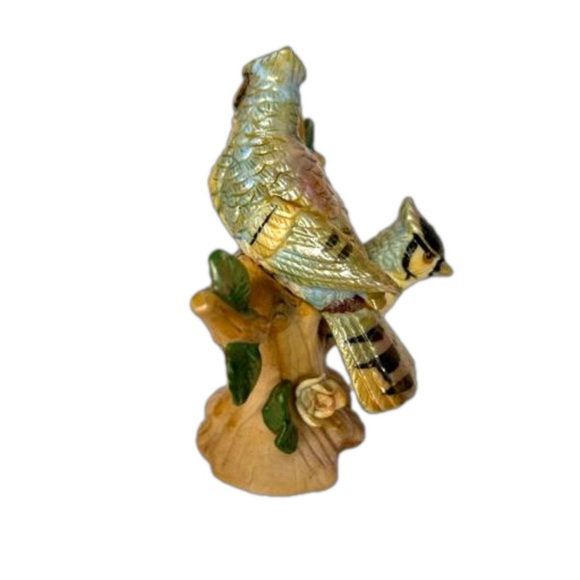 Blue Jays Giftcraft Fine Porcelain Blue Jays Figurine Vintage - Picture 3 of 6